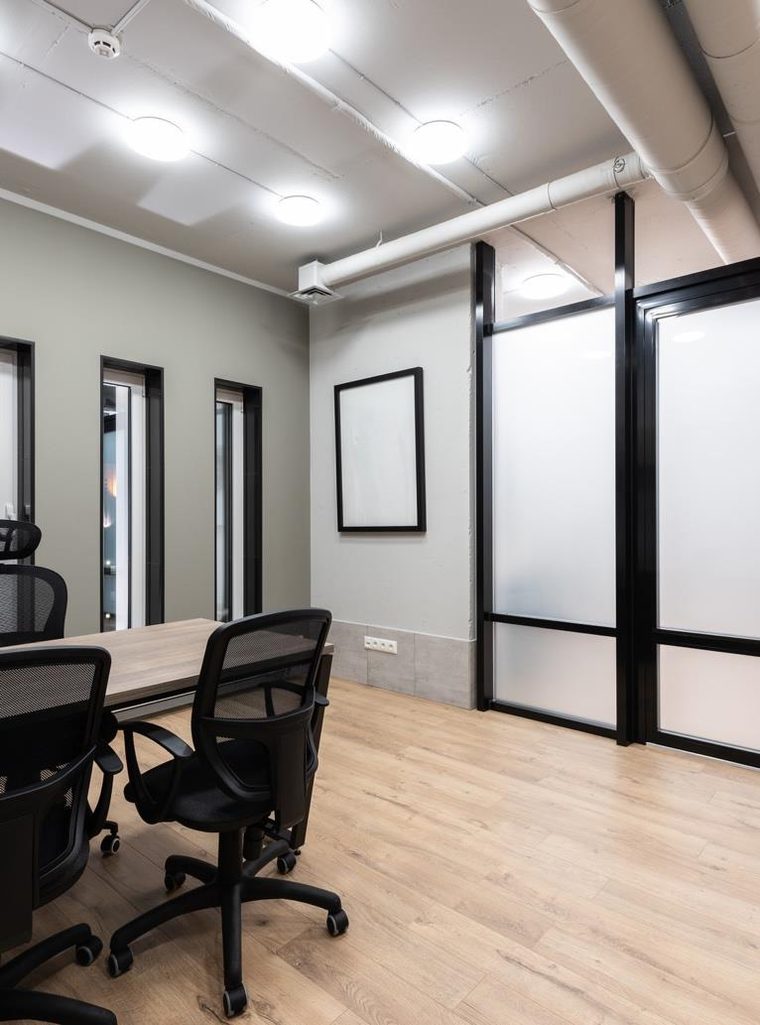 Clean modern office boardroom