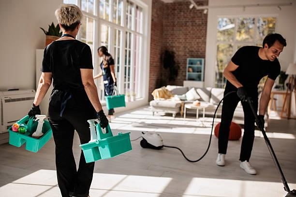 HSB cleaning team at work